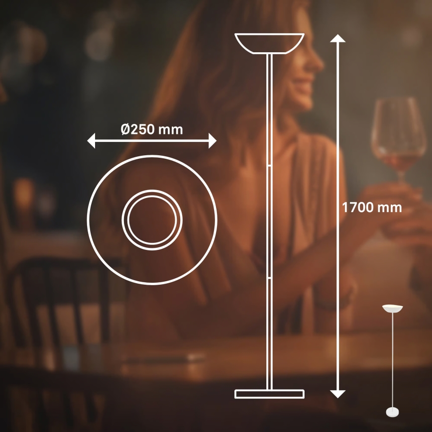 Briloner 1500016 - LED podna lampa s mogućnošću prigušivanja ESTATE LED/8W/5V 4000 mAh bijela