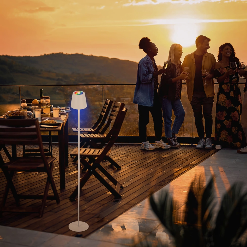 Briloner 1507016 - LED Stojeća lampa s mogućnošću prigušivanja KIKI LED/4,3W/5V IP44 2600 mAh bijela