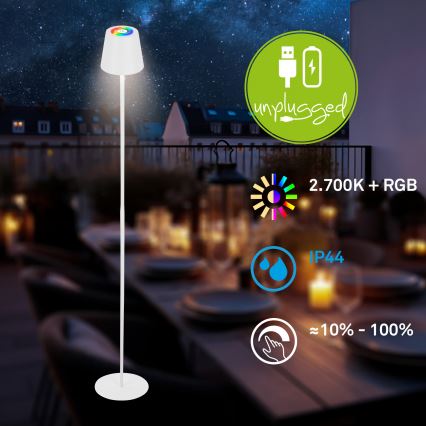 Briloner 1507016 - LED Stojeća lampa s mogućnošću prigušivanja KIKI LED/4,3W/5V IP44 2600 mAh bijela
