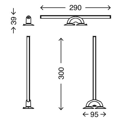 Briloner 2007-019 - LED Prigušiva rasvjeta za ogledalo LED/7W/230V 2700-6500K