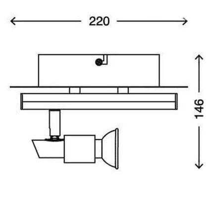 Briloner 2029-028 - LED Reflektorska svjetiljka REN 1xGU10/3W/230V + LED/4W