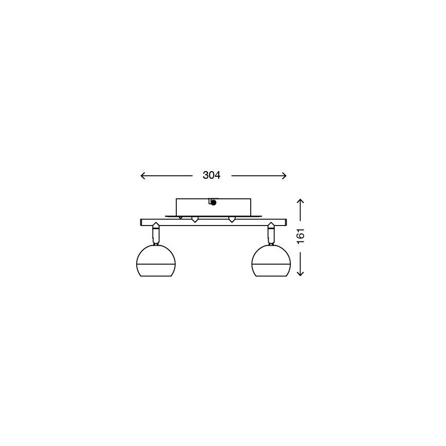 Briloner 2040-022 - LED RGB prigušivačka s reflektorom 2xLED/3,3W/230V + daljinski upravljač