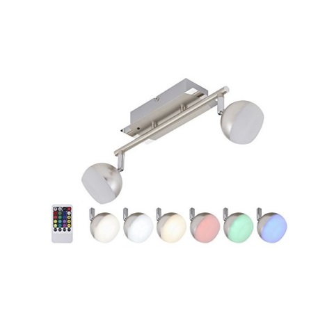 Briloner 2040-022 - LED RGB Prigušiva reflektorska svjetiljka 2xLED/3,3W/230V + DU