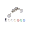 Briloner 2040-022 - LED RGB prigušivačka s reflektorom 2xLED/3,3W/230V + daljinski upravljač