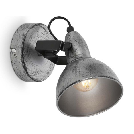 Briloner 2049-014 - Zidna reflektorska svjetiljka RETRO 1xE14/40W/230V siva