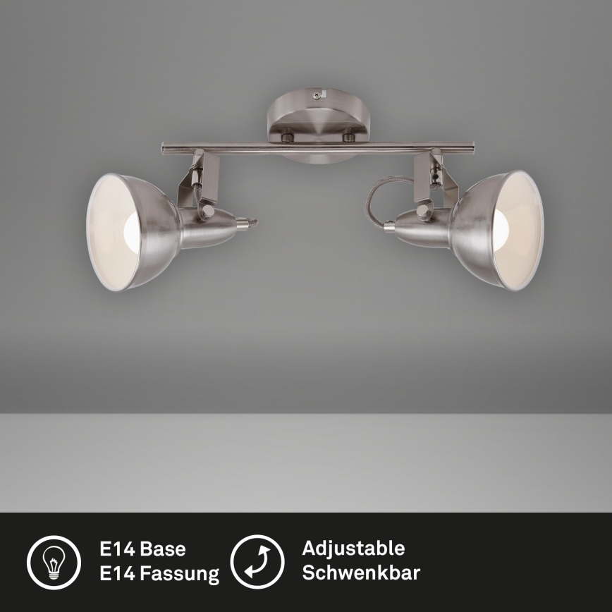 Briloner 2049-022 - Reflektorska svjetiljka SOFT 2xE14/40W/230V mat krom