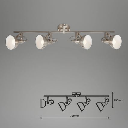 Briloner 2049-042 - Spot svjetiljka 4xE14/40W/230V srebrna