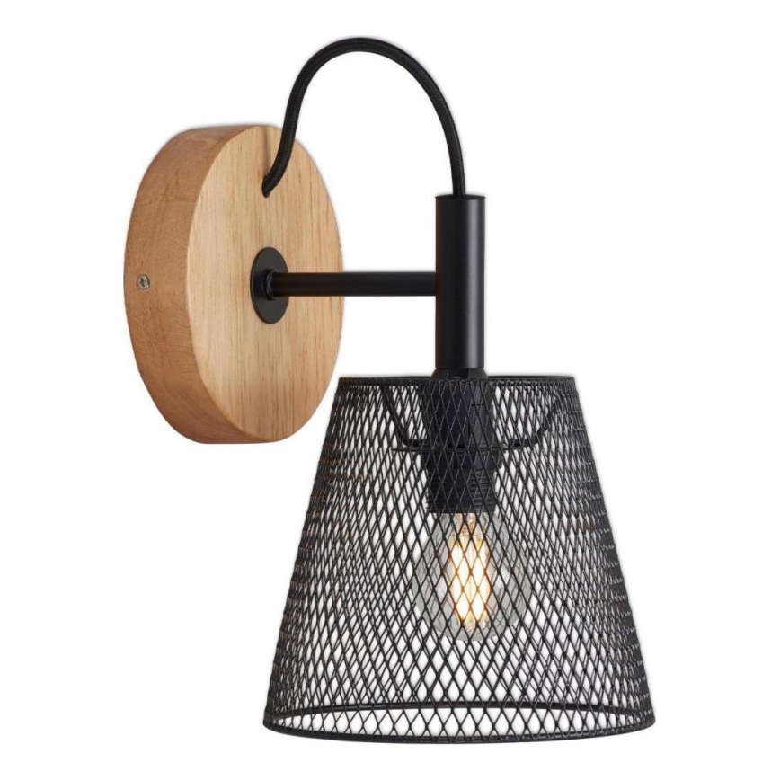 Briloner 2077-015 - Zidna svjetiljka WOOD & STYLE 1xE14/25W/230V kaučukovac