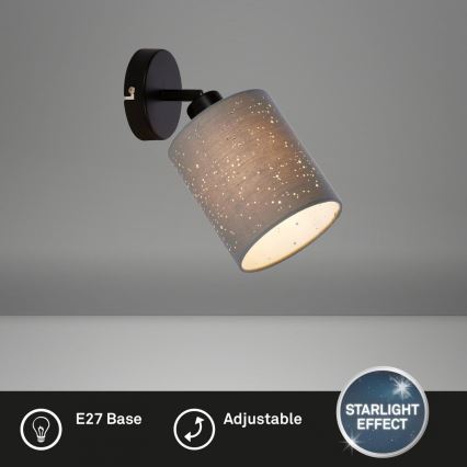 Briloner 2078-014 - Zidna reflektorska svjetiljka SPOTLIGHT 1xE27/25W/230V siva/crna