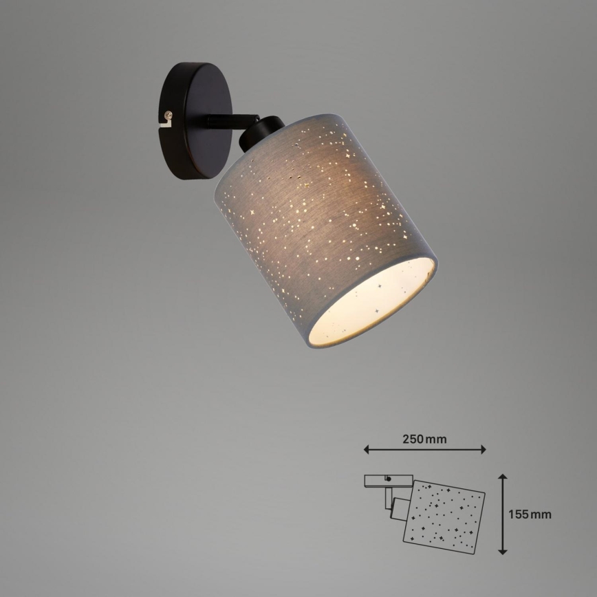 Briloner 2078-014 - Zidna reflektorska svjetiljka SPOTLIGHT 1xE27/25W/230V siva/crna