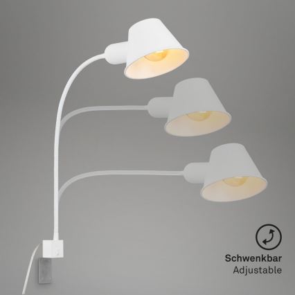 Briloner 2079-016 - Zidna fleksibilna lampa 1xE27/10W/230V bijela