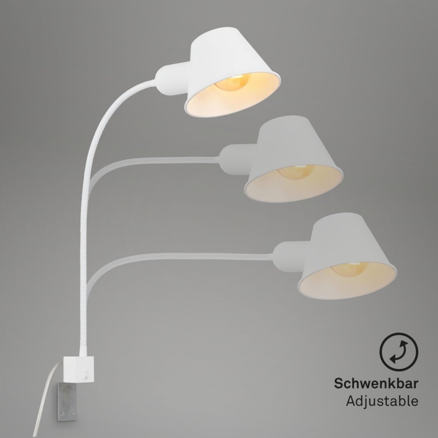 Briloner 2079-016 - Zidna fleksibilna lampa 1xE27/10W/230V bijela