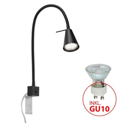 Briloner 2080-015 - LED Zidna lampa COMFORT LIGHT 1xGU10/5W/230V crna