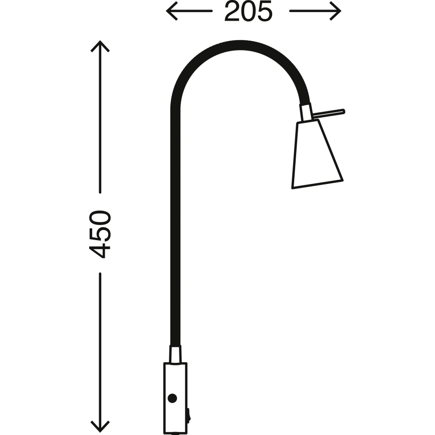 Briloner 2082-012 - LED Zidna lampa COMFORT LIGHT 1xGU10/5W/230V mat krom