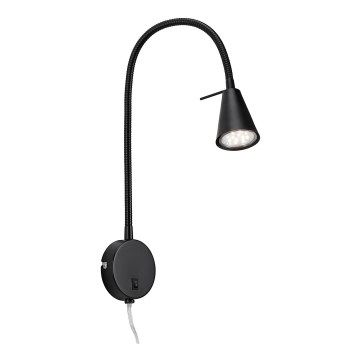 Briloner 2082-015 - LED fleksibilna zidna svjetiljka COMFORT LIGHT 1xGU10/5W/230V crna
