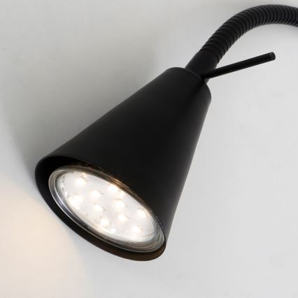 Briloner 2082-015 - LED fleksibilna zidna svjetiljka COMFORT LIGHT 1xGU10/5W/230V crna
