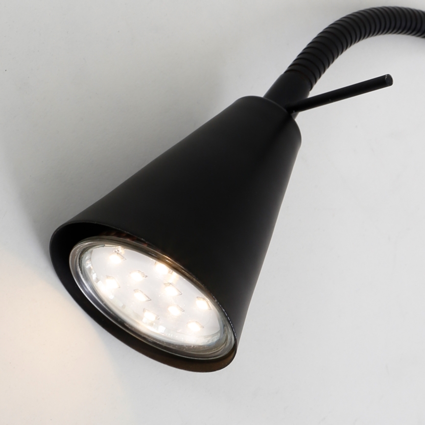 Briloner 2082-015 - LED fleksibilna zidna svjetiljka COMFORT LIGHT 1xGU10/5W/230V crna