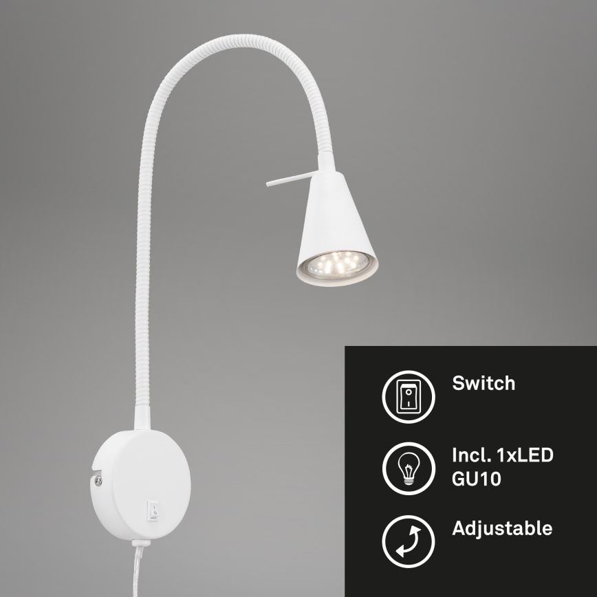 Briloner 2082-016 - LED Zidna lampa COMFORT LIGHT 1xGU10/5W/230V bijela