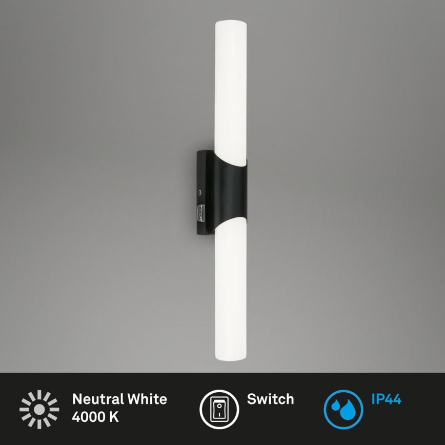 Briloner 2111-115 - LED kupaonsko osvjetljenje za ogledalo LED/11W/230V IP44 47 cm crno