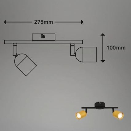 Briloner 2145-027 - Spot svjetiljka 2xGU10/9W/230V