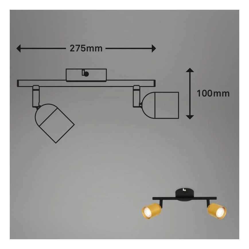 Briloner 2145-027 - Spot svjetiljka 2xGU10/9W/230V