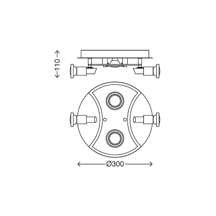 Briloner 2159-048LM - LED Reflektorska svjetiljka SPLASH 4xGU10/3W/230V