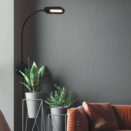 Briloner 2177015 - LED prigušivačka fleksibilna zidna lampa LED/6W/230V crna