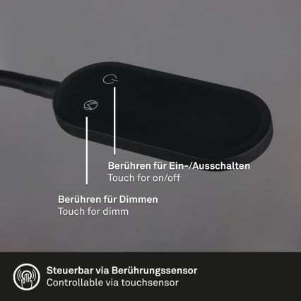 Briloner 2177015 - LED prigušivačka fleksibilna zidna lampa LED/6W/230V crna