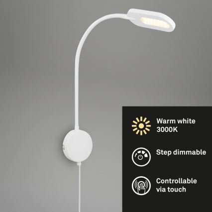 Briloner 2177016 - LED prigušivačka fleksibilna zidna lampa LED/6W/230V bijela