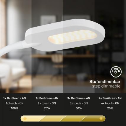 Briloner 2177016 - LED prigušivačka fleksibilna zidna lampa LED/6W/230V bijela