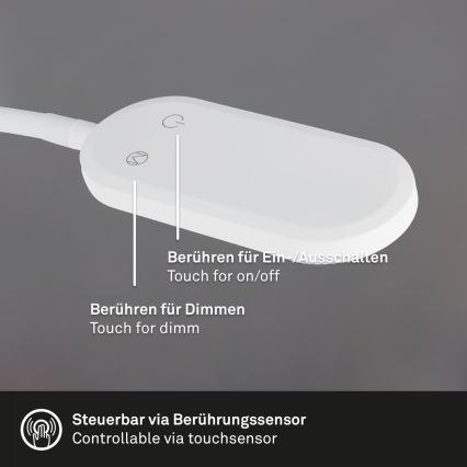 Briloner 2177016 - LED prigušivačka fleksibilna zidna lampa LED/6W/230V bijela