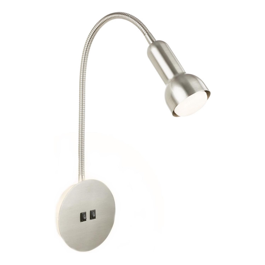 Briloner 2178012 - LED Zidna fleksibilna lampa 1xE14/10W/230V + LED/3W mat krom