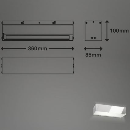Briloner 2204-018 - LED Vanjska zidna svjetiljka LED/8W/230V IP44 sjajni krom