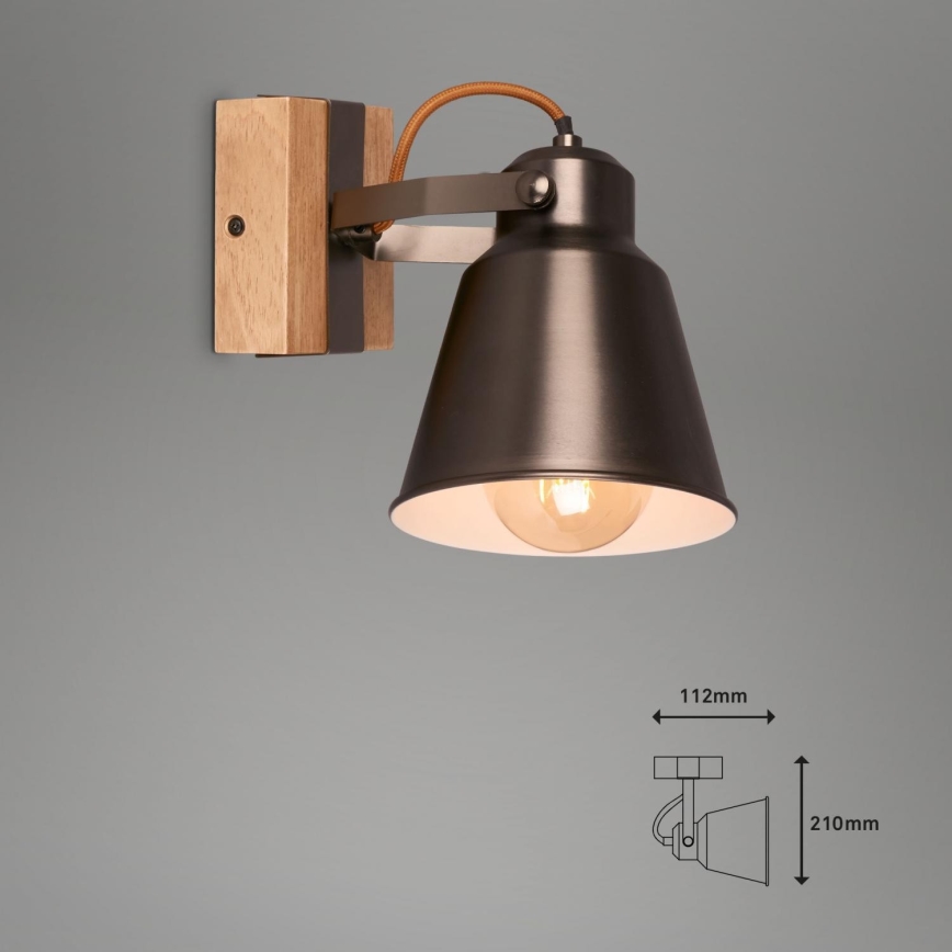 Briloner 2406-014 - Zidna reflektorska svjetiljka RETRO 1xE27/40W/230V smeđa