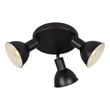 Briloner 2674-035 - Reflektorska svjetiljka RETRO 3xE14/25W/230V crna
