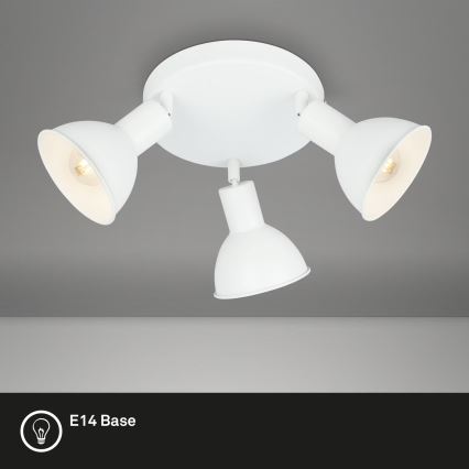 Briloner 2674-036 - Reflektorska svjetiljka RETRO 3xE14/25W/230V bijela