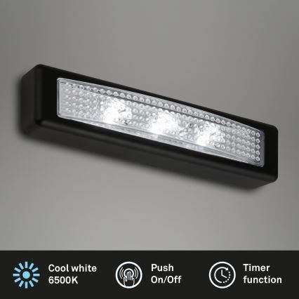 Briloner 2689-035 - LED dodirno orijentacijsko svjetlo LERO LED/0,18W/3xAAA crna