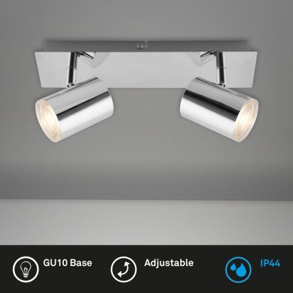 Briloner 2731-028 - Kupaonska spot svjetiljka BANYO 2xGU10/5W/230V IP44 sjajni krom