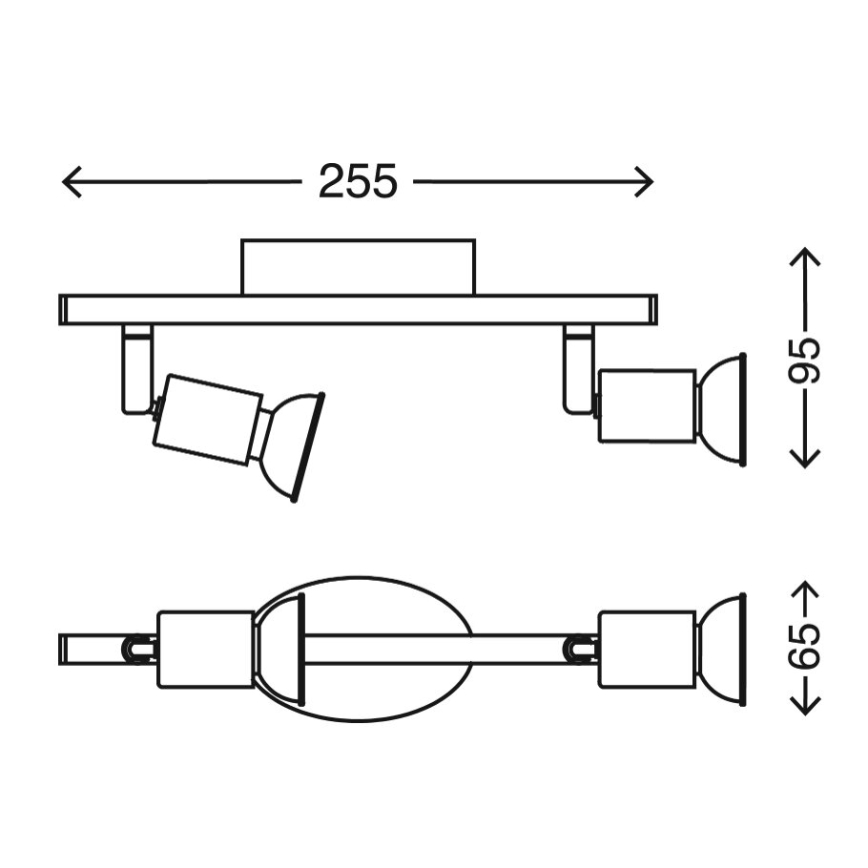 Briloner 2767-026 - LED Reflektorska svjetiljka 2xGU10/6W/230V bijela