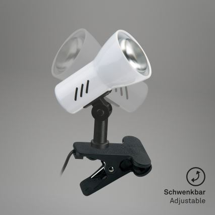 Briloner 2794/016P - Svjetiljka sa stezaljkom 1xE14/40W/230V crna/bijela