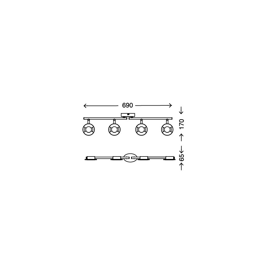 Briloner 2798-042 - LED Reflektorska svjetiljka STONE 4xLED/4,5W/230V