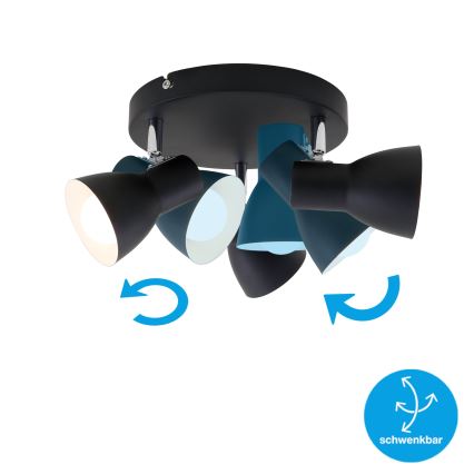 Briloner 2860-035 - Reflektorska svjetiljka CUP 3xE14/25W/230V crna