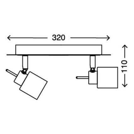 Briloner 2866-026 - LED Reflektorska svjetiljka SPOT 2xGU10/5W/230V