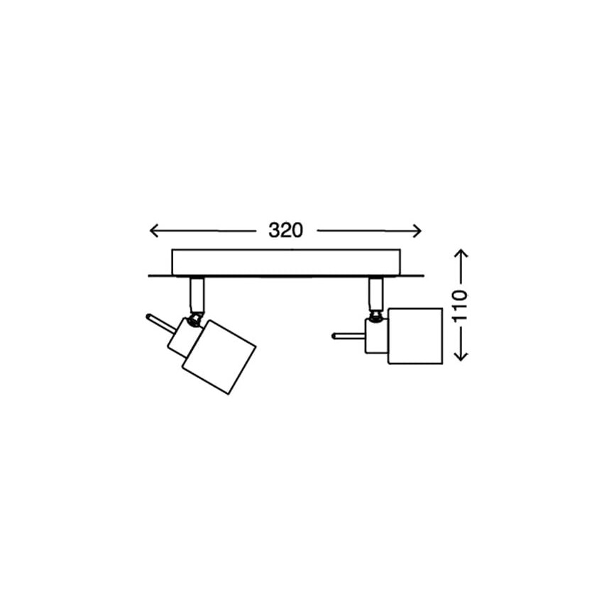 Briloner 2866-026 - LED Reflektorska svjetiljka SPOT 2xGU10/5W/230V
