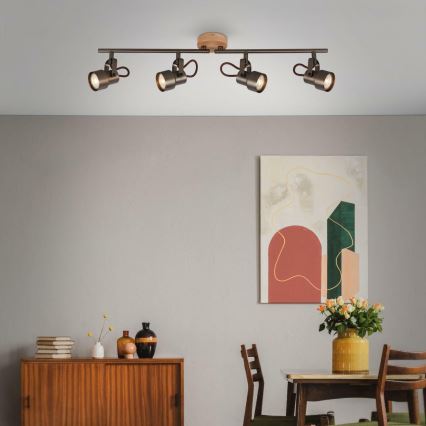 Briloner 2872-045 - LED Reflektorska svjetiljka TAHUN 4xGU10/5W/230V 3000K smeđa