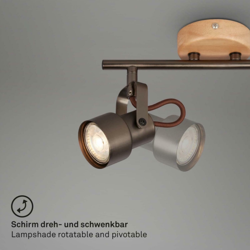 Briloner 2872-045 - LED Reflektorska svjetiljka TAHUN 4xGU10/5W/230V 3000K smeđa