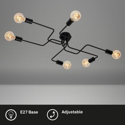 Briloner 2887-065 - Nadgradni luster FARETTO 6xE27/60W/230V