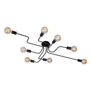 Briloner 2888-085 - Nadgradni luster FARETTO 8xE27/60W/230V crna
