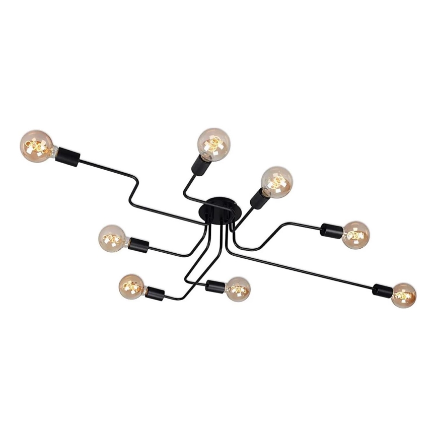 Briloner 2888-085 - Nadgradni luster FARETTO 8xE27/60W/230V crna