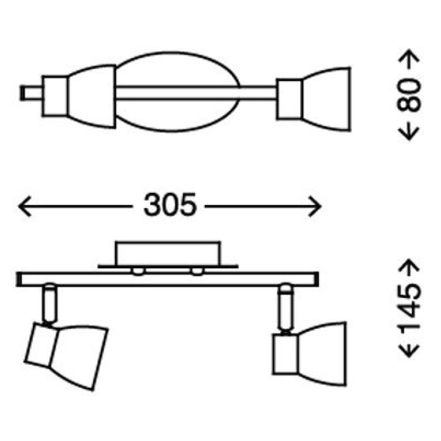 Briloner 2914-022 - LED Reflektorska svjetiljka 2xGU10/3W/230V 3000K
